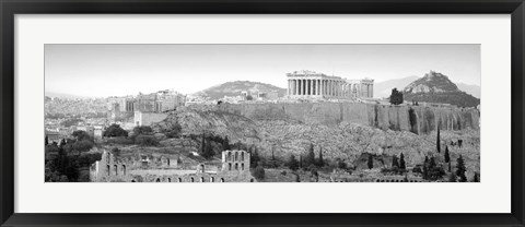 Framed High Angle View Of Buildings In A City, Parthenon, Acropolis, Athens, Greece Print