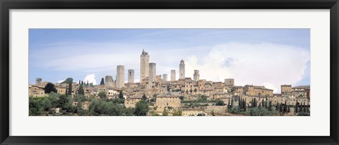 Framed Buildings in a City, San Gimignano, Tuscany, Italy Print