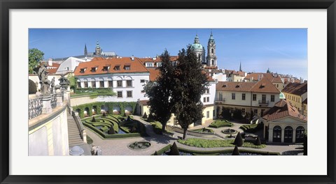 Framed High angle view of a garden, Vrtbovska Garden, Prague, Czech Republic Print