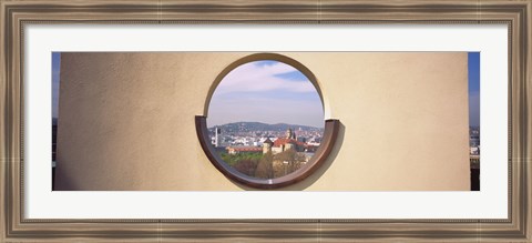 Framed View of a city through an observation point, Stuttgart, Germany Print