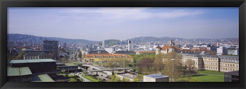 Framed High angle view of a city, Stuttgart, Germany Print