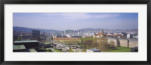 Framed High angle view of a city, Stuttgart, Germany Print