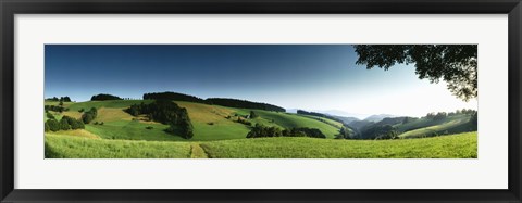 Framed Panoramic view of a landscape, St Margen, Black Forest, Germany Print