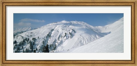 Framed Ski area in the mountains, Galzig, St. Anton, Austria Print