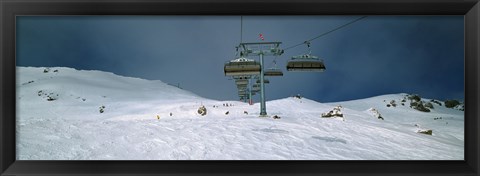 Framed Lech ski area, Austria Print