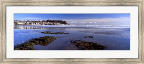 Framed Town At The Waterfront, Scarborough, South Bay, North Yorkshire, England, United Kingdom Print