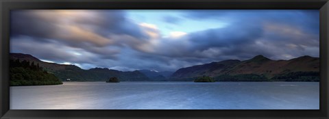 Framed Storm Clouds Over A Lake, Derwent Water, Cumbria, England, United Kingdom Print