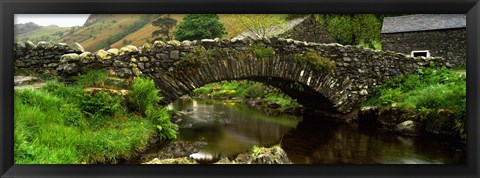 Framed Stone Bridge Over A Canal, Watendlath Bridge, Lake District, Cumbria, England, United Kingdom Print