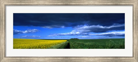 Framed Clouds Over A Cultivated Field, Hunmanby, Yorkshire Wolds, England, United Kingdom Print