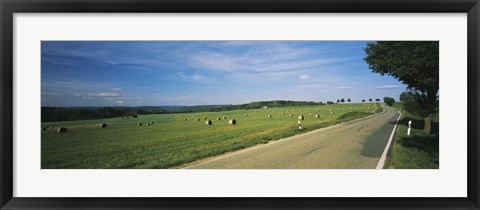 Framed Hay Bales in a Field, Germany Print