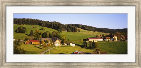 Framed High Angle View Of A Village, Black Forest, Baden-Wurttemberg, Germany Print