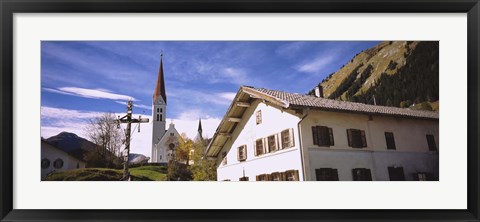 Framed Low Angle View Of A Church, Holzgau, Lechtal, Austria Print