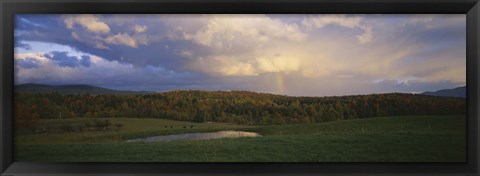 Framed Clouds over a landscape, Eden, Vermont, New England, USA Print