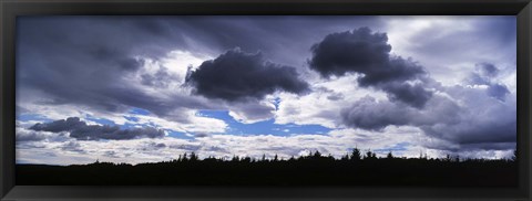 Framed Clouds over a landscape, Iceland Print