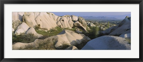 Framed Rock formations on a hill, Turkey Print