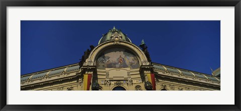 Framed Low Angle View of the Municipal House, Prague, Czech Republic Print