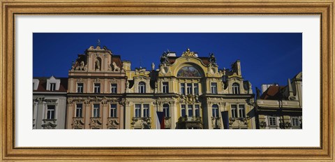Framed High section view of buildings, Prague Old Town Square, Old Town, Prague, Czech Republic Print