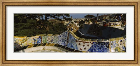 Framed Parc Guell, Barcelona, Catalonia, Spain Print