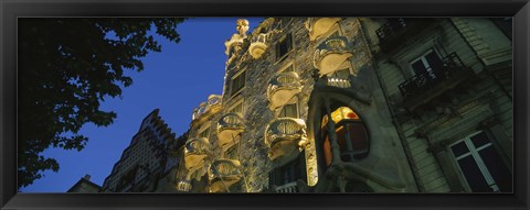 Framed Low angle view of a building, Casa Batllo, Barcelona, Catalonia, Spain Print