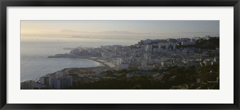 Framed Aerial view of a city, Bab El-Oued, Algiers, Algeria Print