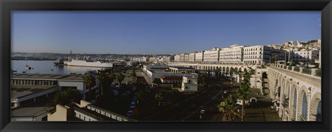 Framed High angle view of a city, Algiers, Algeria Print