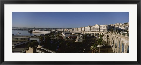 Framed High angle view of a city, Algiers, Algeria Print