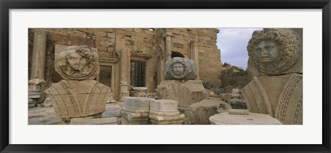 Framed Statues in Leptis Magna, Libya Print