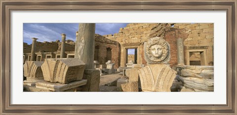 Framed Old ruins, Leptis Magna, Libya Print