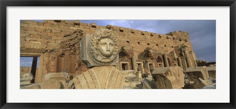 Framed Statue in an old ruined building, Leptis Magna, Libya Print