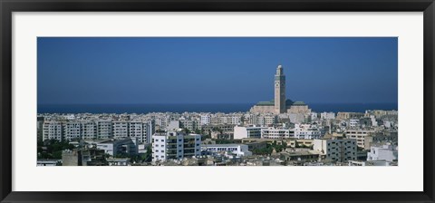 Framed High angle view of a city, Casablanca, Morocco Print