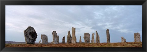 Framed Rocks on a landscape, Callanish Standing Stones, Lewis, Outer Hebrides, Scotland Print