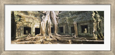 Framed Close up of Old ruins of a building, Angkor Wat, Cambodia Print