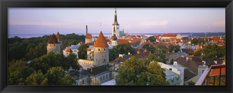 Framed High angle view of a city, Tallinn, Estonia Print