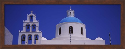 Framed High section view of a church, Oia, Santorini, Greece Print