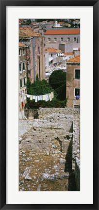 Framed High angle view of the old ruins in a town, Dubrovnik, Croatia Print