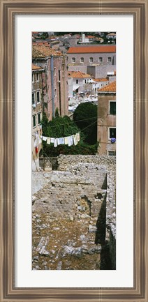 Framed High angle view of the old ruins in a town, Dubrovnik, Croatia Print