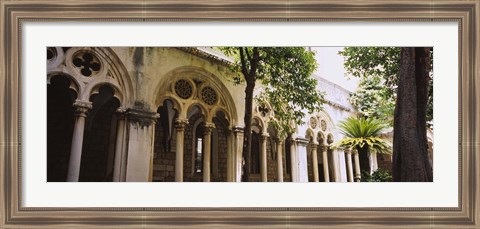 Framed Trees in front of a monastery, Dominican Monastery, Dubrovnik, Croatia Print