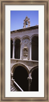 Framed Low angle view of a bell tower, Rector&#39;s Palace, Dubrovnik, Croatia Print