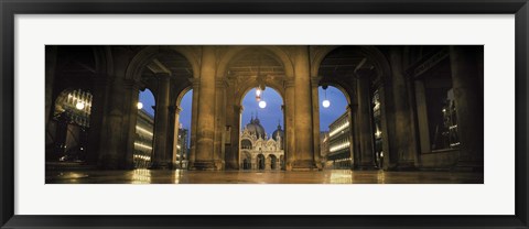 Framed Arcade of a building, St. Mark&#39;s Square, Venice, Italy (Color) Print