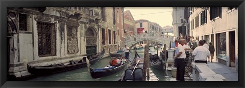 Framed Buildings along a canal, Grand Canal, Rio Di Palazzo, Venice, Italy Print