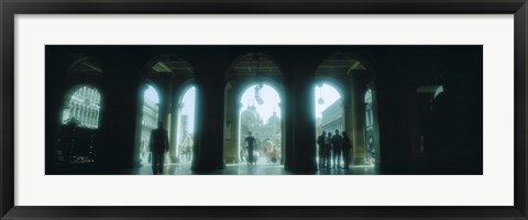 Framed Arcade of a building, St. Mark&#39;s Square, Venice, Italy (Birght Sky) Print