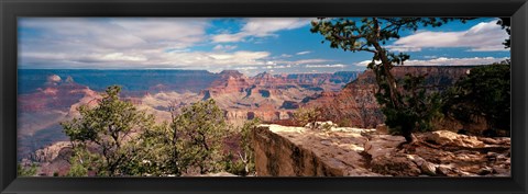 Framed Rock formations in a national park, Mather Point, Grand Canyon National Park, Arizona, USA Print