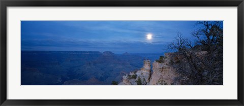 Framed Rock formations at night, Yaki Point, Grand Canyon National Park, Arizona, USA Print