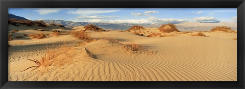 Framed Sand dunes in a national park, Mesquite Flat Dunes, Death Valley National Park, California, USA Print