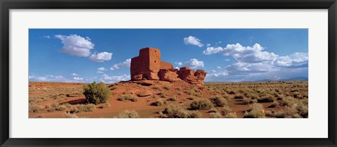 Framed Ruins of a building in a desert, Wukoki Ruins, Wupatki National Monument, Arizona, USA Print