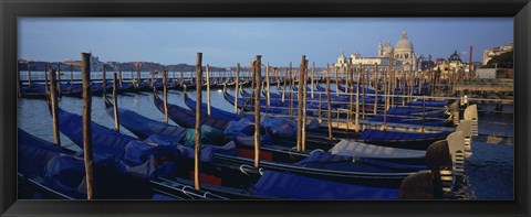 Framed Gondolas, Venice, Italy Print