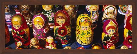 Framed Close-up of Russian nesting dolls, Bulgaria Print