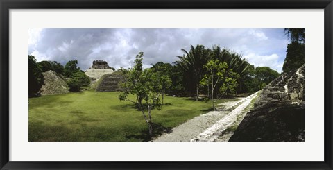 Framed Old ruins of a temple in a forest, Xunantunich, Belize Print