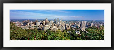 Framed High angle view of a cityscape, Parc Mont Royal, Montreal, Quebec, Canada Print