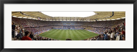 Framed Crowd in a stadium to watch a soccer match, Hamburg, Germany Print